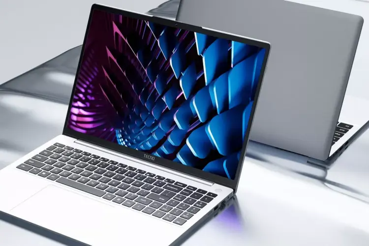 Desain modern Tecno Megabook K14S yang siap dipadukan dengan performa kencang prosesor Intel Core i9.