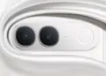 Close-up detail modul kamera belakang Vivo S2 dengan dua lensa utama dan ring light.