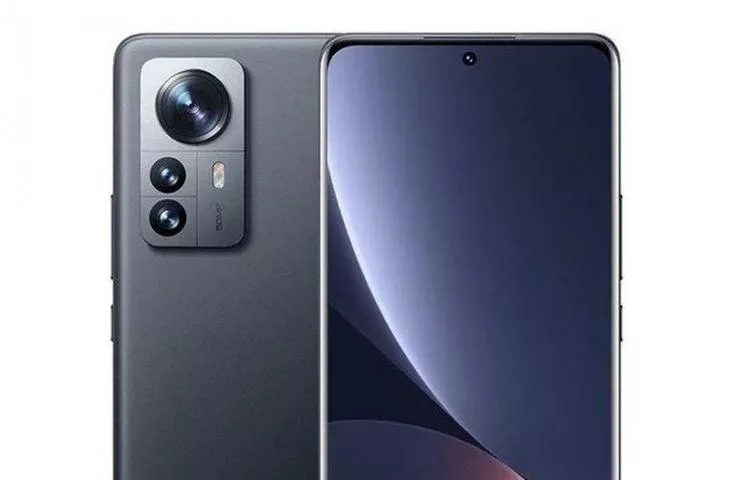 Tampilan tampak depan dan belakang HP Xiaomi dengan layar curved dan modul kamera 50MP.