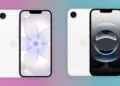 Perbandingan visual bodi belakang dan tampilan layar depan iPhone 17e dengan generasi pendahulunya.