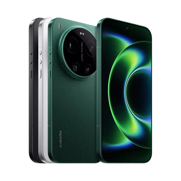 Desain belakang HP flagship 10 juta Xiaomi dengan modul kamera Leica melingkar dan bodi warna hijau premium.