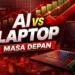 Ilustrasi dampak ekosistem laptop AI PC tahun 2026 terhadap pergeseran industri komersial, kelangkaan komponen RAM, dan teknologi kecerdasan buatan lokal.