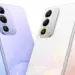 Tampilan desain bodi belakang smartphone modern dalam varian warna ungu dan putih yang stylish. Harga HP Oppo