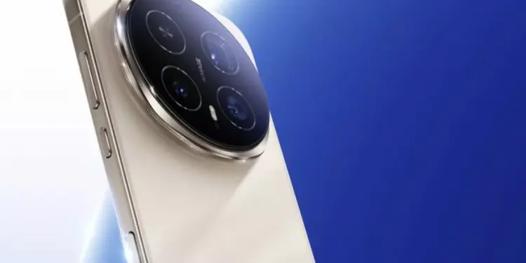 Tampilan sudut atas bodi HP Honor warna emas krem yang siap meluncur di pasaran.