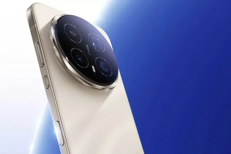 Tampilan sudut atas bodi HP Honor warna emas krem yang siap meluncur di pasaran.
