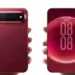 Tampilan depan dan belakang HP flagship Huawei berwarna merah yang dibekali baterai Silicon Carbon.