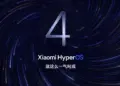 Logo angka 4 besar dengan latar belakang galaksi biru melambangkan rilis HyperOS 4 Beta Xiaomi