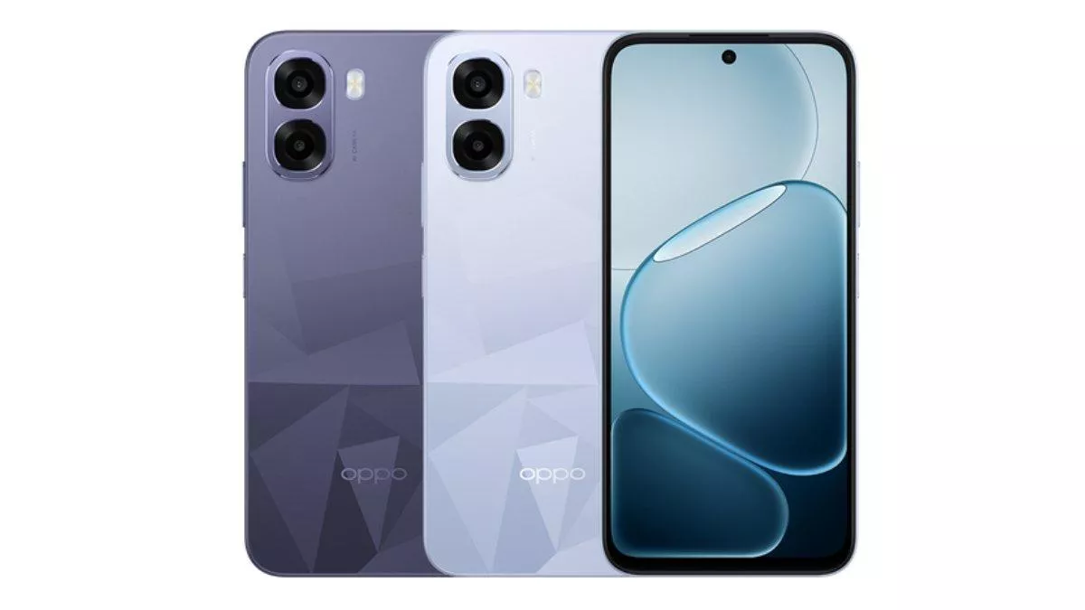 Tiga varian warna HP Realme dalam posisi berdiri untuk daftar harga HP Oppo dan Realme terbaru.