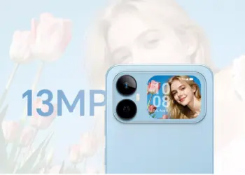 Detail modul kamera 13MP Honor Play 20A dengan fitur Smart Rear Screen untuk preview foto selfie.