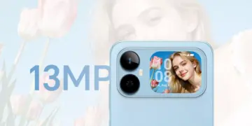 Detail modul kamera 13MP Honor Play 20A dengan fitur Smart Rear Screen untuk preview foto selfie.