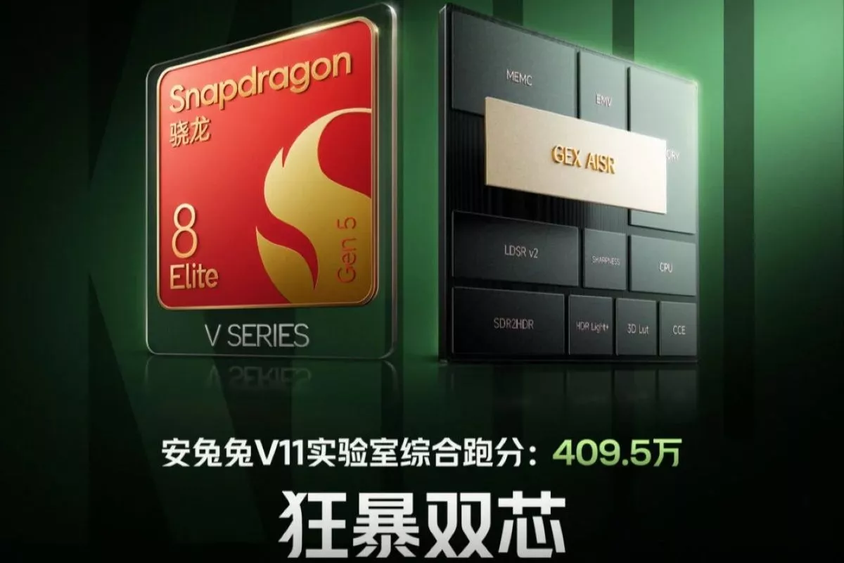 Kolaborasi chipset Snapdragon 8 Elite Gen 5 V dan chip grafis khusus GEX AISR untuk mengoptimalkan pengalaman gaming.