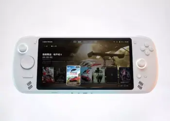 Layar antarmuka game pada konsol handheld Lenovo Legion C700 layar 120Hz.