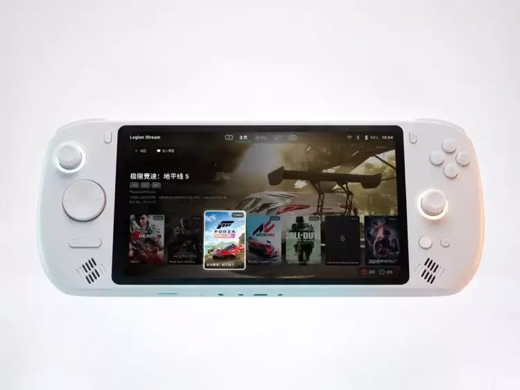 Layar antarmuka game pada konsol handheld Lenovo Legion C700 layar 120Hz.