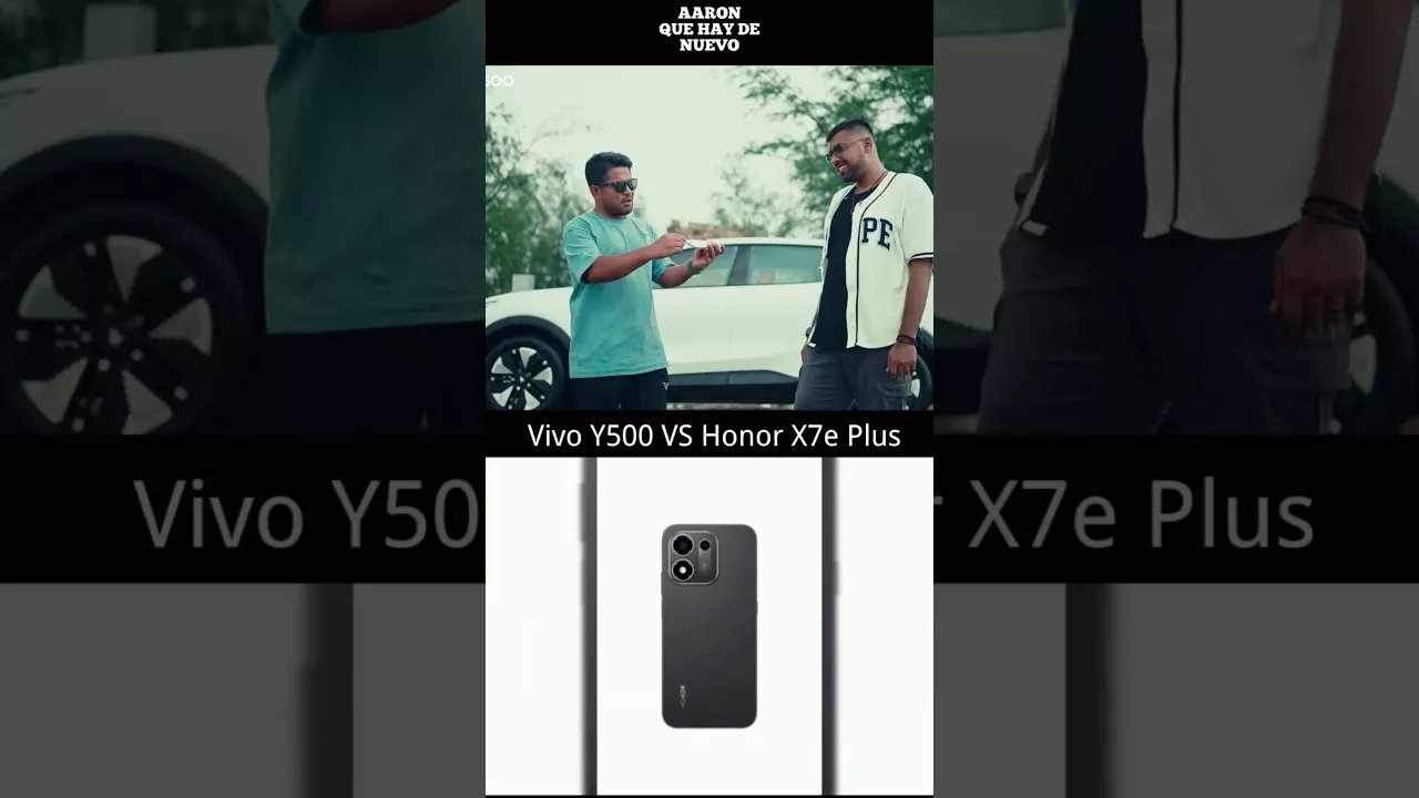 Review dan perbandingan fitur Vivo Y500 vs Honor X7e Plus serta tampilan bodi belakang Honor X7e Plus hitam.