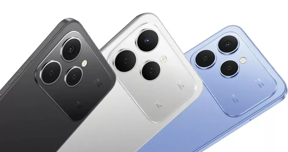 Tiga pilihan warna HP Android murah dengan desain susunan kamera boba ala iPhone 17 Pro Max.