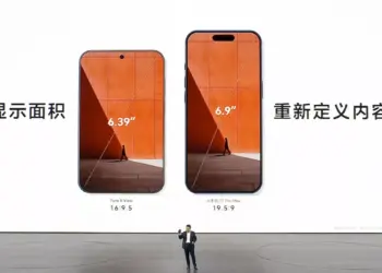 Perbandingan rasio layar Huawei Pura X View 6.39 inci rasio 16:9.5 dengan smartphone konvensional 6.9 inci rasio 19.5:9.