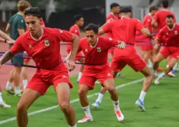 Skuad Timnas Indonesia menggelar latihan intensif guna mempersiapkan fisik jelang laga FIFA ASEAN Cup 2026.