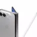 Konsep desain iPhone Ultra lipat warna silver bersanding dengan Apple Pencil untuk info harga iPhone Ultra.