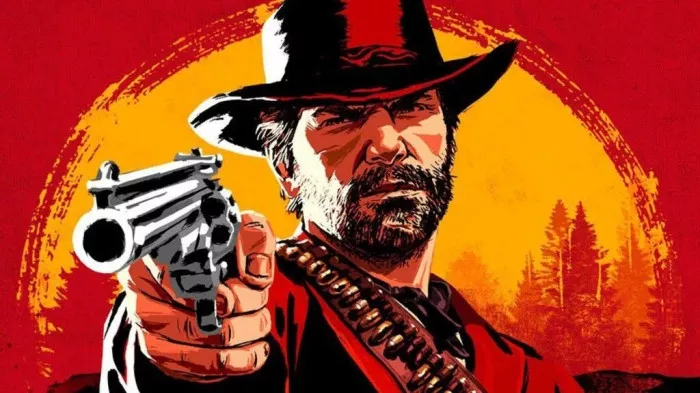 Poster karakter Arthur Morgan dari game Red Dead Redemption 2, salah satu game PC diskon paling dicari.