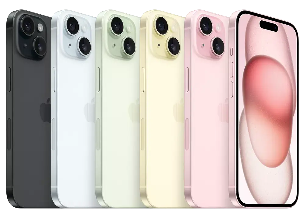 Barisan varian warna iPhone 15 standar untuk referensi update harga iPhone September 2026.