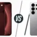 Komparasi desain belakang iPhone 18 Pro Max warna merah marun dan Samsung Galaxy S26 Ultra warna perak lengkap dengan S Pen.