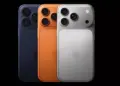 Tiga varian warna iPhone 17 Pro dengan modul kamera memanjang horizontal tampak belakang.