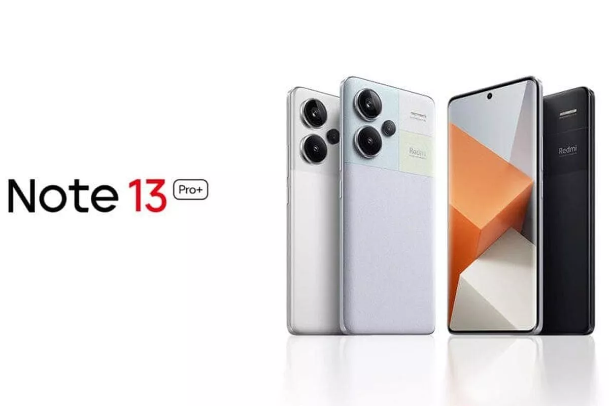 Jajaran Redmi Note 13 Pro Plus dengan opsi warna putih, ungu pastel, dan hitam