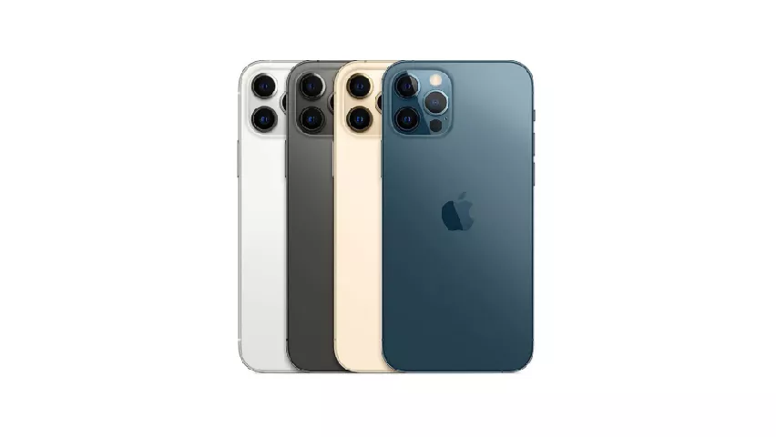 Empat pilihan warna iPhone bekas seri Pro dengan tiga kamera belakang dalam balutan bodi premium.