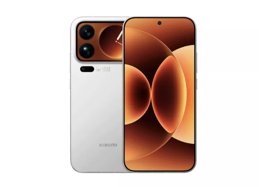 Tampak depan dan belakang Xiaomi 18 Pro warna putih dengan kamera Leica.