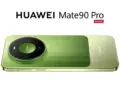 Tampilan belakang smartphone Huawei Mate 90 Pro berwarna hijau dengan modul kamera lingkaran besar XMAGE