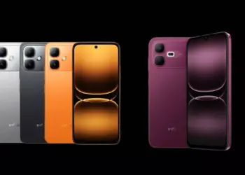 Bocoran opsi varian warna dan desain layar depan belakang Infinix SMART 20E.