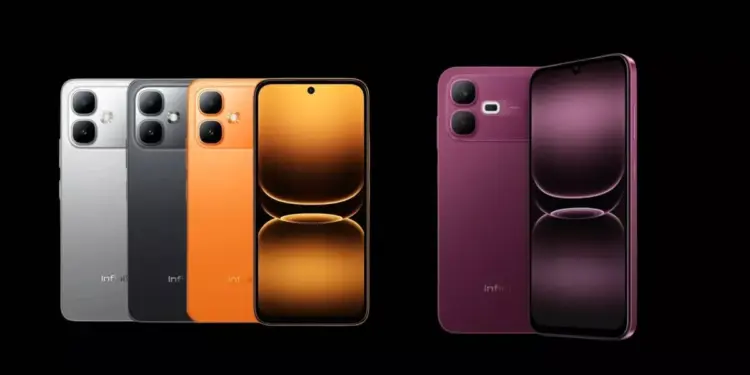 Bocoran opsi varian warna dan desain layar depan belakang Infinix SMART 20E.