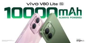 Poster promosi vivo V80 Lite 5G yang membawa baterai jumbo 10.000mAh.