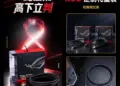 Tampilan kemasan dan detail kabel ethernet ASUS ROG Zoom berkecepatan 40 Gbps