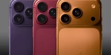 Tiga varian warna iPhone 18 Pro yang menampakkan detail modul kamera belakang dan bodi belakang.