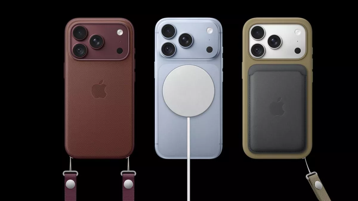 Tiga varian casing dan aksesoris MagSafe untuk iPhone 18 Pro dengan desain elegan.