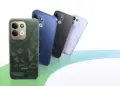 Jajaran smartphone Redmi dengan bodi motif daun hijau dalam pilihan HP NFC 3 jutaan