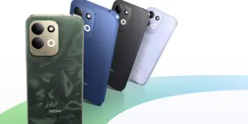 Jajaran smartphone Redmi dengan bodi motif daun hijau dalam pilihan HP NFC 3 jutaan