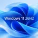 Logo wallpaper abstrak biru Microsoft Windows 11 26H2 edisi update terbaru
