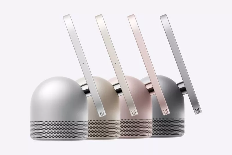 Empat varian warna perangkat smart display rumah pintar dari Apple Welcome Home.