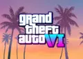 Pemandangan jalanan malam hari di Vice City dengan mobil-mobil sport dan lampu neon khas game GTA 6.
