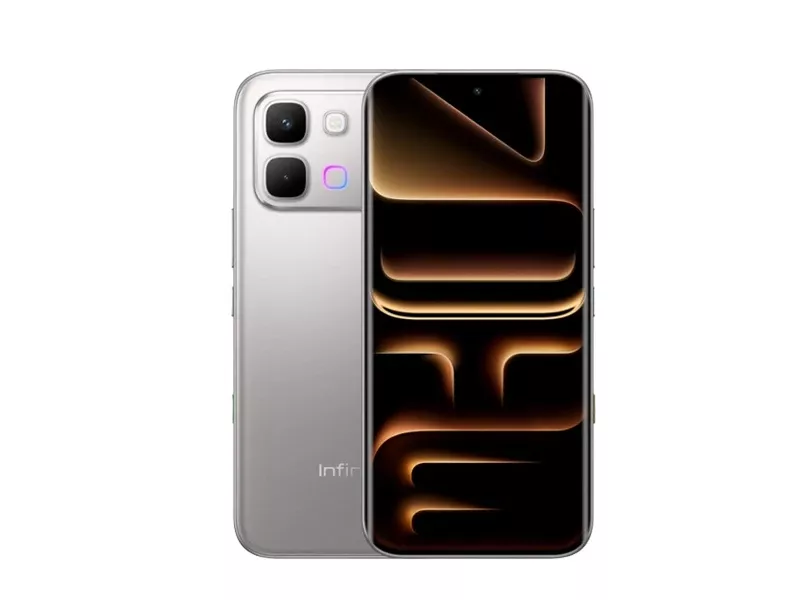 Tampilan depan dan belakang HP Infinix terbaru dengan layar melengkung dan modul kamera modern.