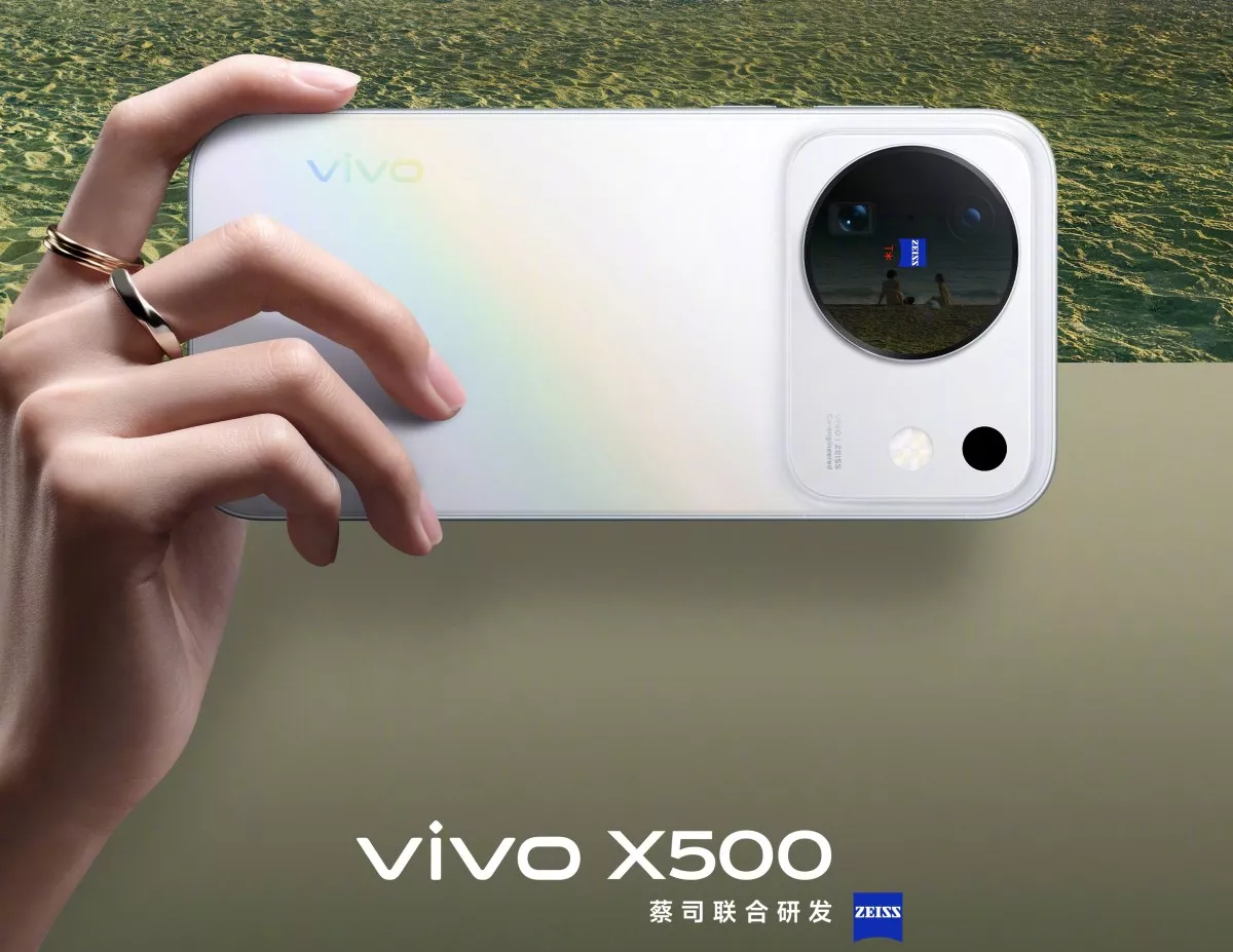 Tampilan bodi belakang Vivo X500 standar yang elegan dan nyaman digenggam.