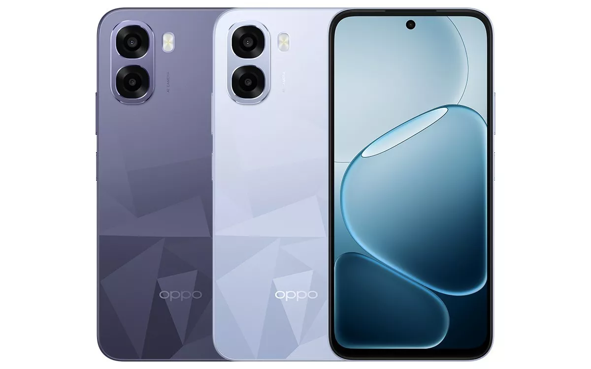 Desain bodi belakang dan layar depan varian warna menarik dari harga OPPO A6t Pro 5G