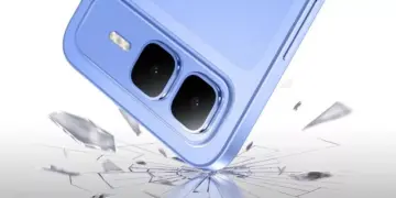 Desain bodi tahan benturan dengan modul kamera ganda menjadi salah satu keunggulan HP RAM 8GB di kelas harga 1 jutaan.