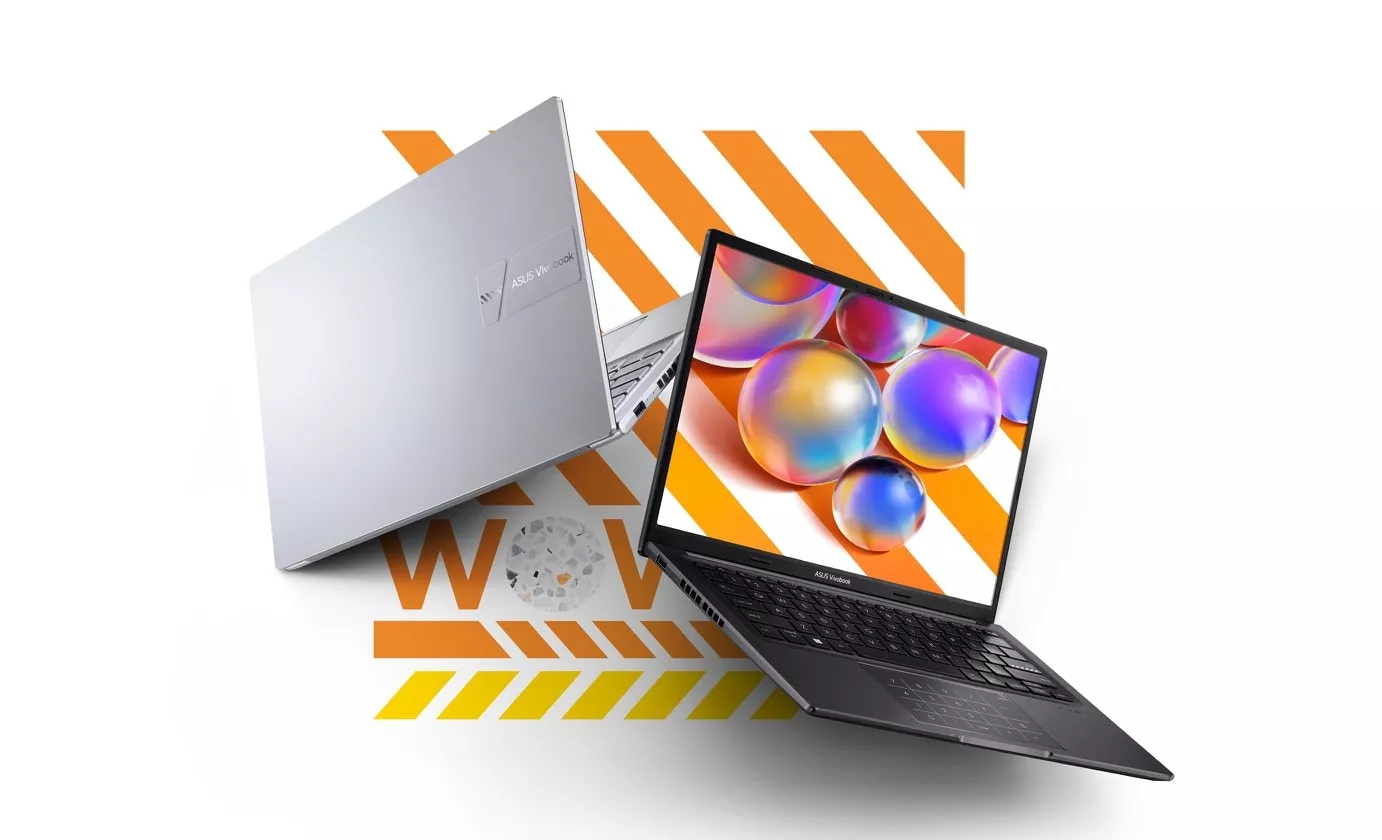 Laptop ASUS Vivobook dengan layar jernih dan bodi modern cocok untuk laptop mahasiswa informatika